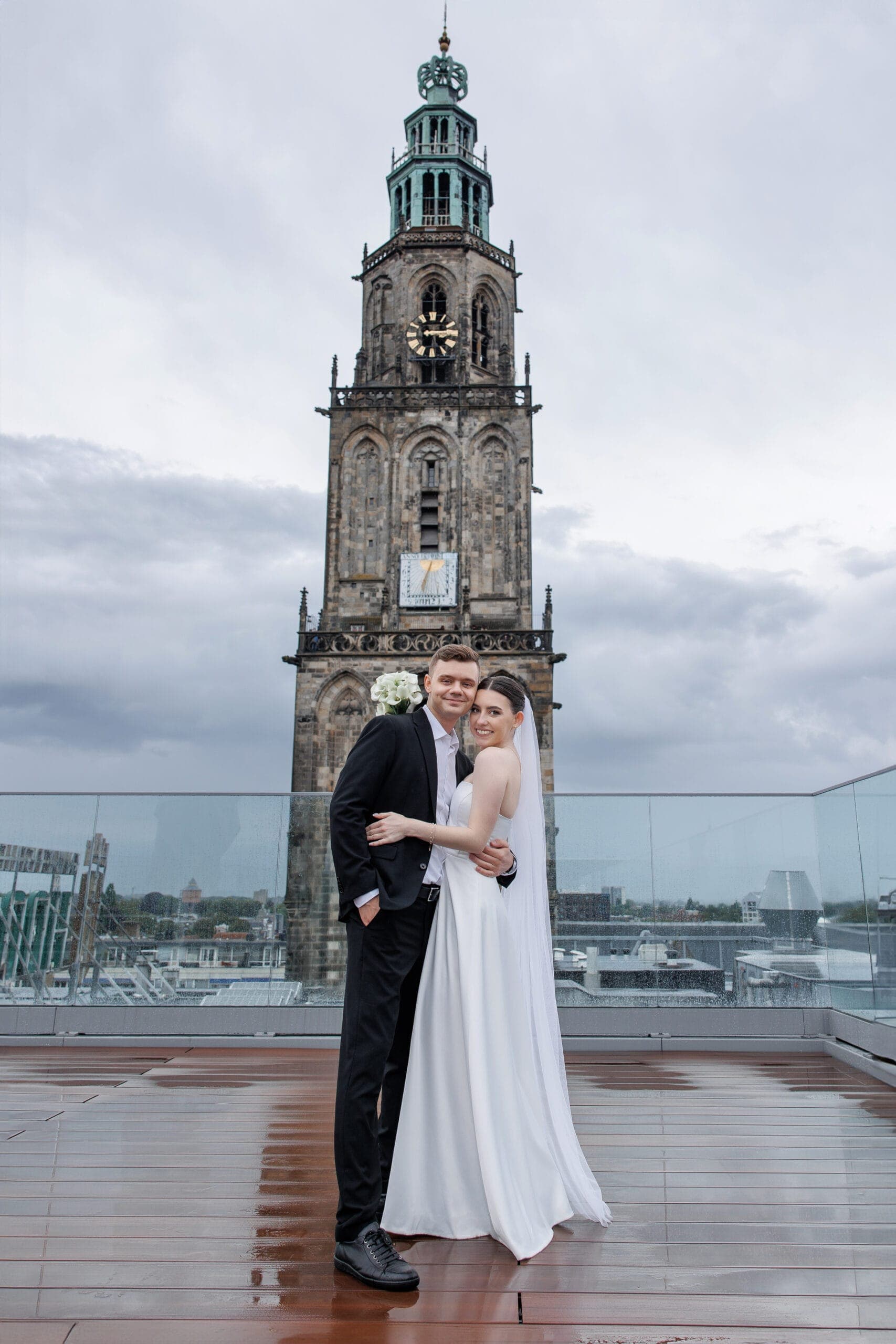 A quiet moment together just before sunset in Groningen.